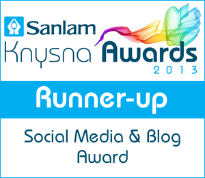 Runner up in the Knysna Awards Social Media & Blog award