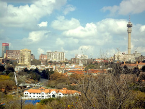 View of Hillbrow from the sundial at The Wilds